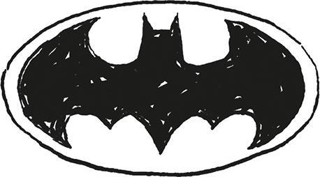 Produktbild Batman bedruckt Fun Sketch Logo (30 x 30 cm)