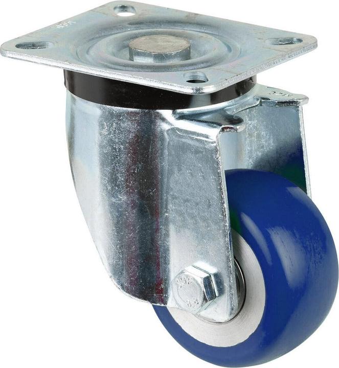 BS Rollen Lenkrolle D.80mm Trgf.170kg Lenkrollen PU Platte L105xB85mm Farbe Rl.grün