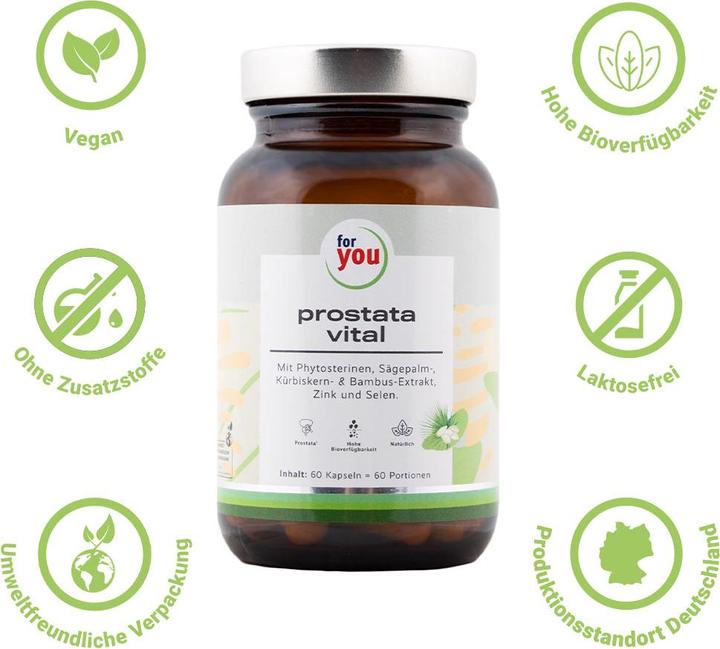 Produktbild For You prostata vital (60 Stück, Kapseln, 44.50 g)