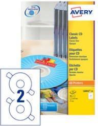 Image du produit Avery Dennison Etiquette CD, diamŠtre : 117 mm, blanc