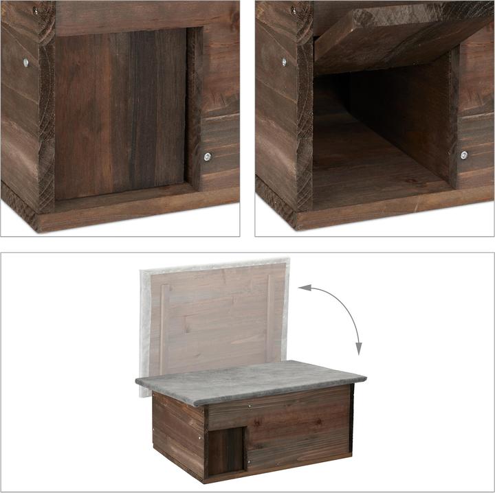 Actual product image Relaxdays Hedgehog House