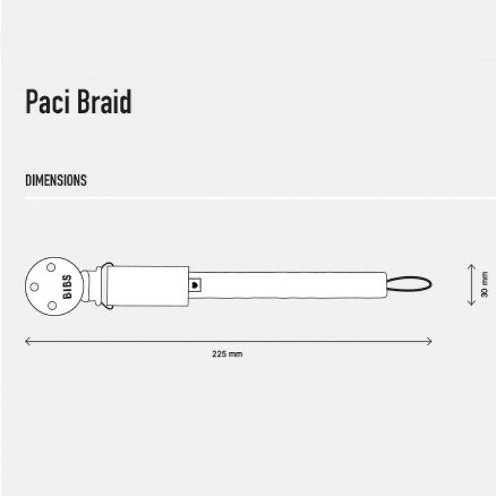 Actual product image Bibs Braided dummy chain, Cloud/ Iron (1 x)