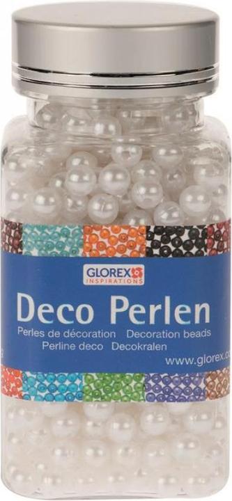 Actual product image Glorex Decorative beads 75 g 10mm pearl white