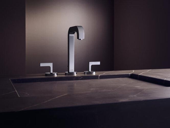 Produktbild Axor Citterio 3-Loch Waschtischarmatur 170, Zugstangen-Ablaufgarnitur, Auslauf 140mm, Heb