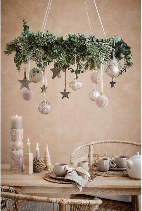 Immagine prodotto Lene Bjerre Albero di Natale Alana 20,5 cm, oro / crema, motivo
