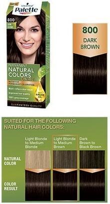 Palette Permanent Naturals Color Creme Hair Dye with Cocoa Butter and Argan Oil 800 (3-0) D