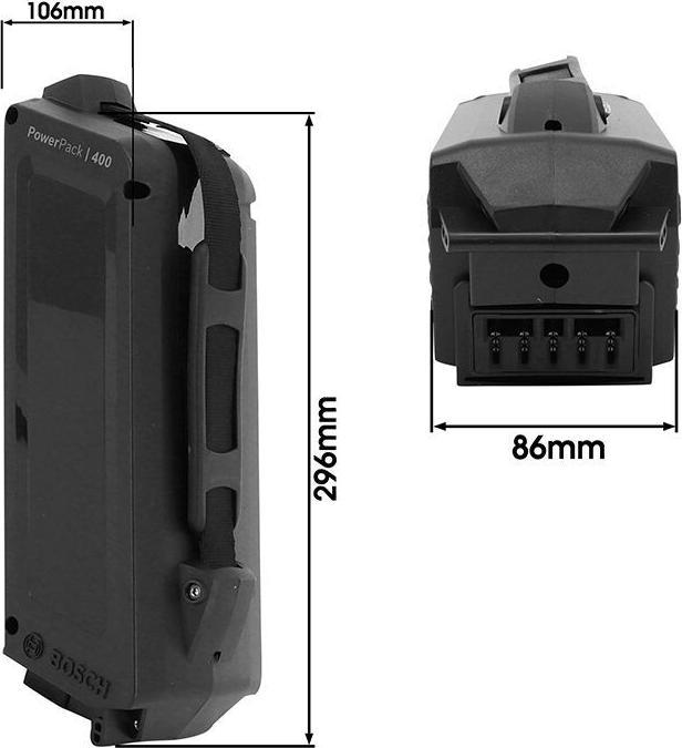 Image du produit Bosch eBike PowerPack 400 Classic+ (400 Wh, Batterie pour vélo électrique)
