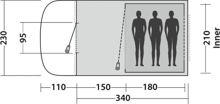 Produktbild Easy Camp Palmdale 300 (Tunnelzelt, 11.70 kg, 3 Personen)