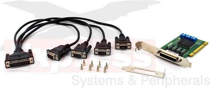 Actual product image Moxa CP-114UL-DB9M - 4-port RS-232422485 low-profile Universal PCI serial board, 0 to 55C operating t