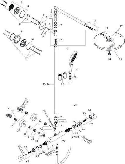 Actual product image hansgrohe Showerpipe RAINDANCE SELECT S 300 Air