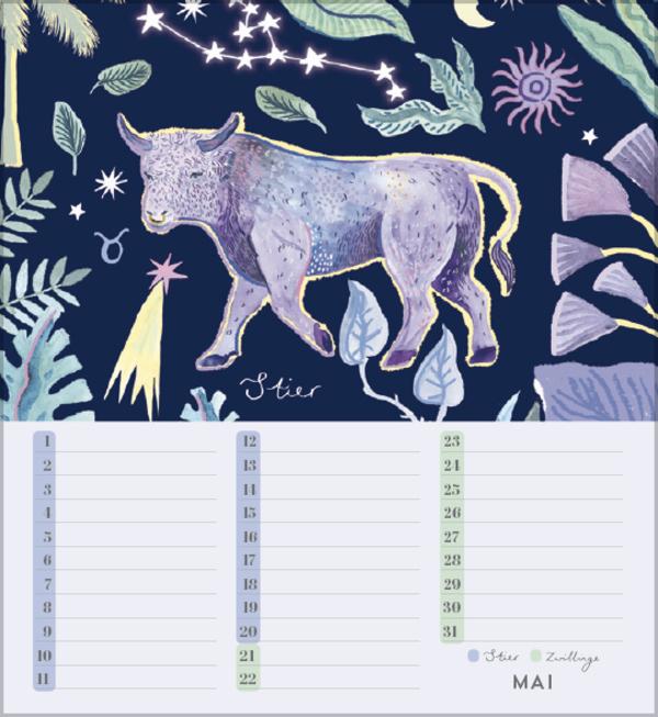 Produktbild Geburtstagskalender Sternzeichen (Deutsch)