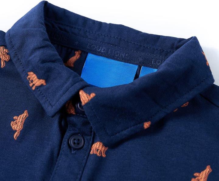 Actual product image VidaXL Children's shirt navy blue 116,Material: 100 % cotton,Colour (116)