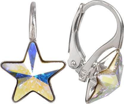 Levien Silver girlsÂ' earrings Star Crystal AB for kids