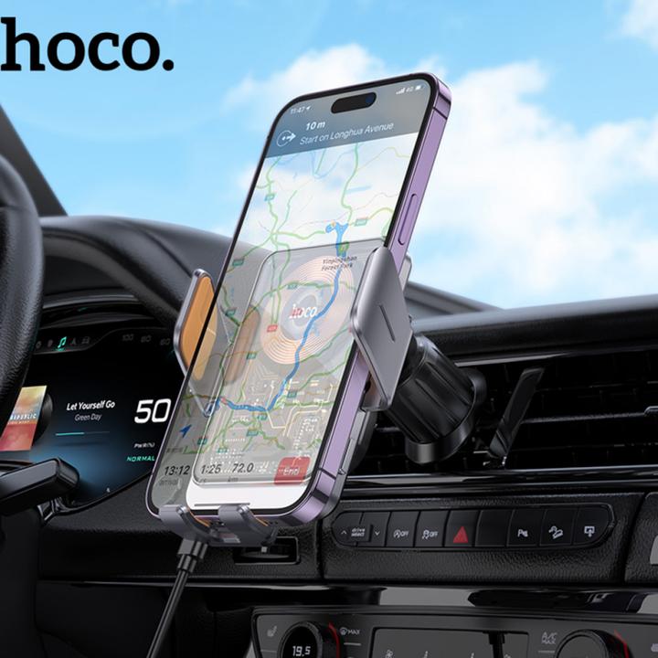 Image du produit Hoco 2 en 1 QI sans fil Fast Charge Support de charge pour voiture