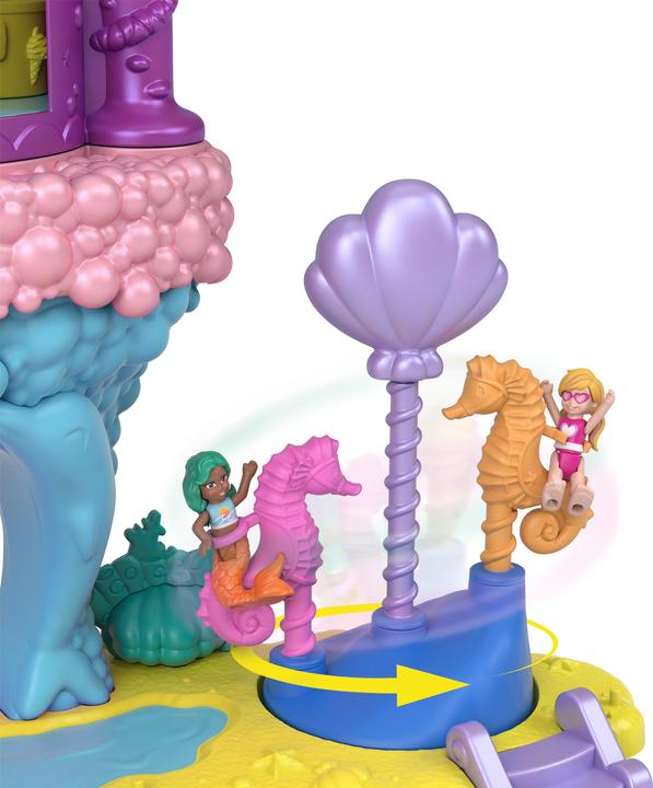 Actual product image Polly Pocket Pollyville Rainbow Funland Mermaid Princess Ride