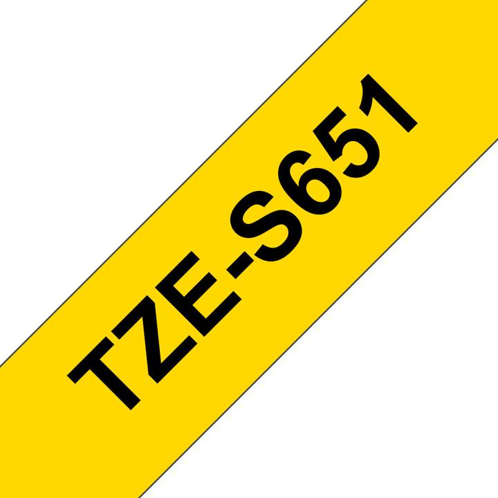 Actual product image Brother TZe-S651 (2.40 cm, Yellow)