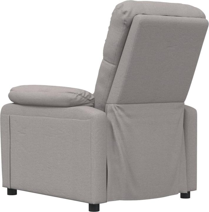 Image du produit VidaXL Fauteuil de massage Fauteuil de télévision Fauteuil relax Fauteuil de relaxation Tissu taupe