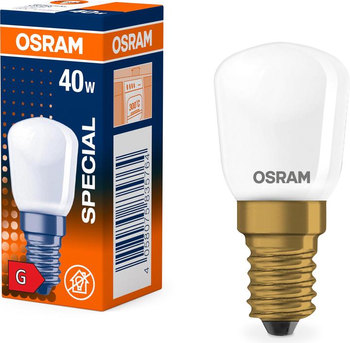Actual product image Osram SPECIAL OVEN T FR 40W 230V E14 (E14, 40 W, 300 lm, 20 x, G)