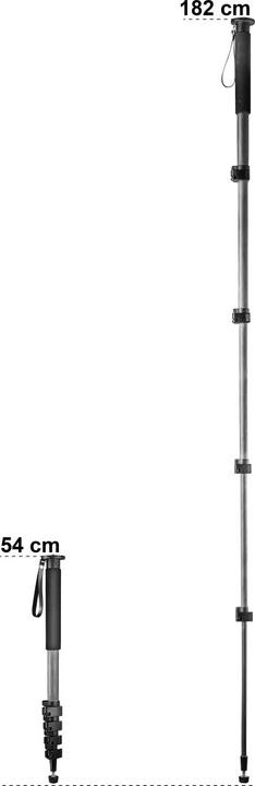 Produktbild mantona Basic UNA 44C Carbon Einbeinstativ 182cm (Carbon)