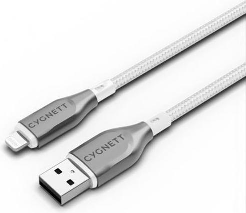 Produktbild Cygnett Gepanzertes Lightning-auf-USB-A-Kabel, Weiss, 2 m (2 m, USB 1.0)