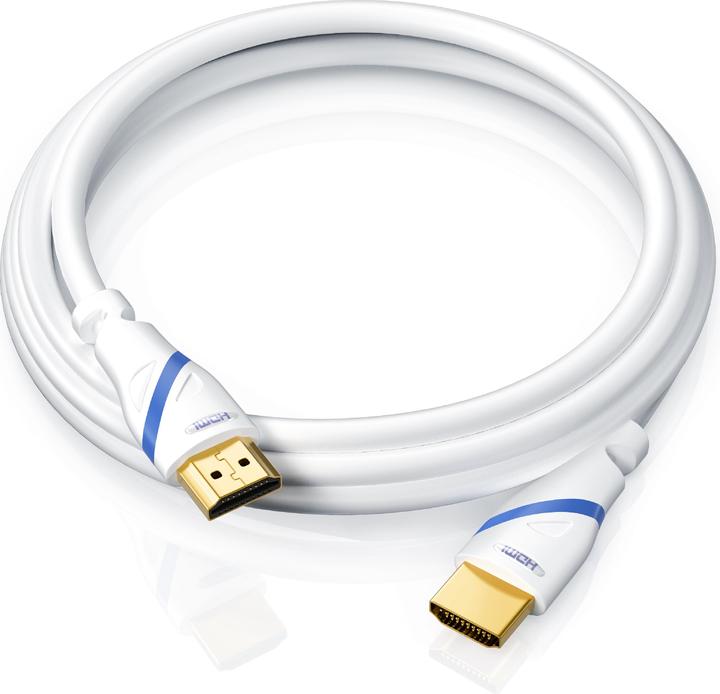 Image du produit Primewire Câble HDMI 2.0b, type A, Ultra HD Highspeed 4K 60Hz, Full HD, 3D, ARC, 18 GBit/s, triple blindage (0.25 m, HDMI)