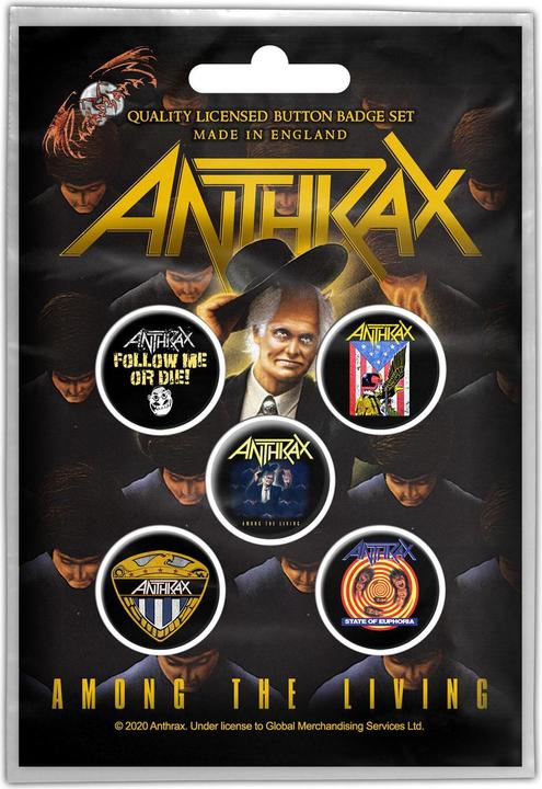 Anthrax Abzeichen Among The Living Kunststoff Metall