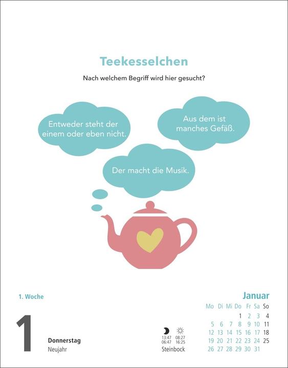 Actual product image Stefan Heine Gehirnjogging Tagesabreisskalender2026 (German)