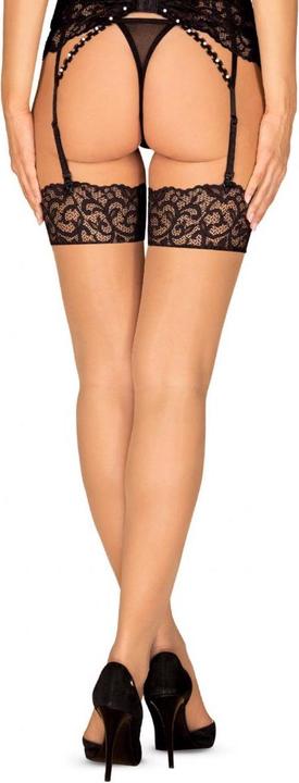 Produktbild Obsessive Joylace Strapsstrümpfe Transparent (L, XL)