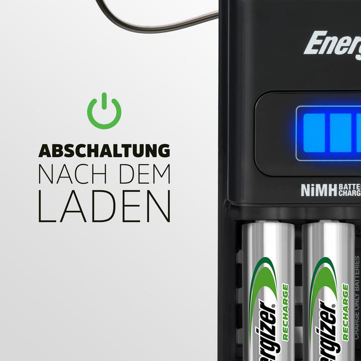 Produktbild Energizer Recharge 1-Hour (4 Stk., AA, AAA, 2300 mAh, Ladegerät inkl. Akku)