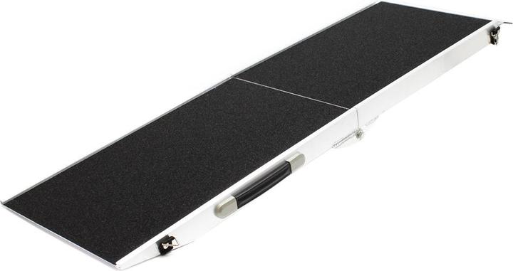 Actual product image Wiltec Foldable dog ramp 244x38cm 122x38cm 115kg Aluminium pet ramp (Dog, Foldable)