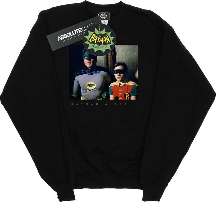 Actual product image Boys Batman TV Series Dynamic Duo Photograph Sweatshirt (140, 146)