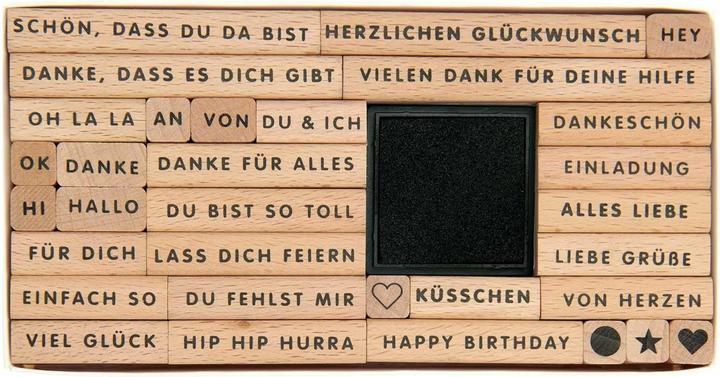 Image du produit Rico Design Set de tampons texte, allemand FSC 100%.