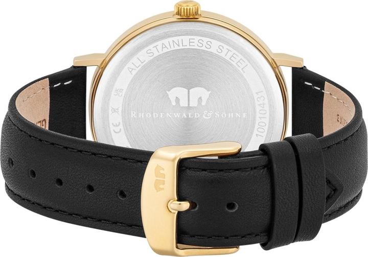 Produktbild Quarzuhr Adelsmann Echtleder Gelbgold - 34114 (Analoguhr, 42 mm)