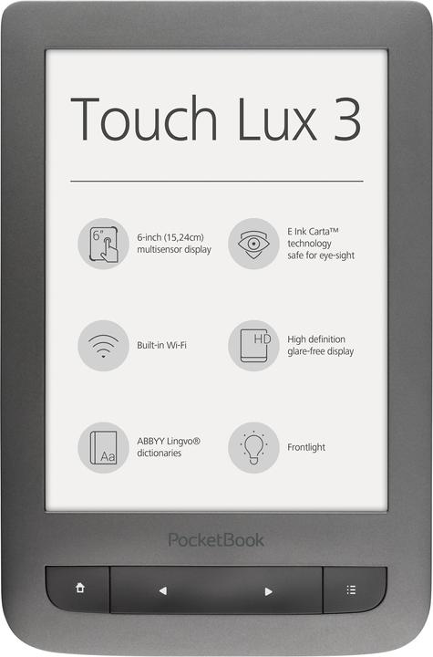 Produktbild PocketBook Touch Lux 3 (6", 4 GB, Dunkelgrau)