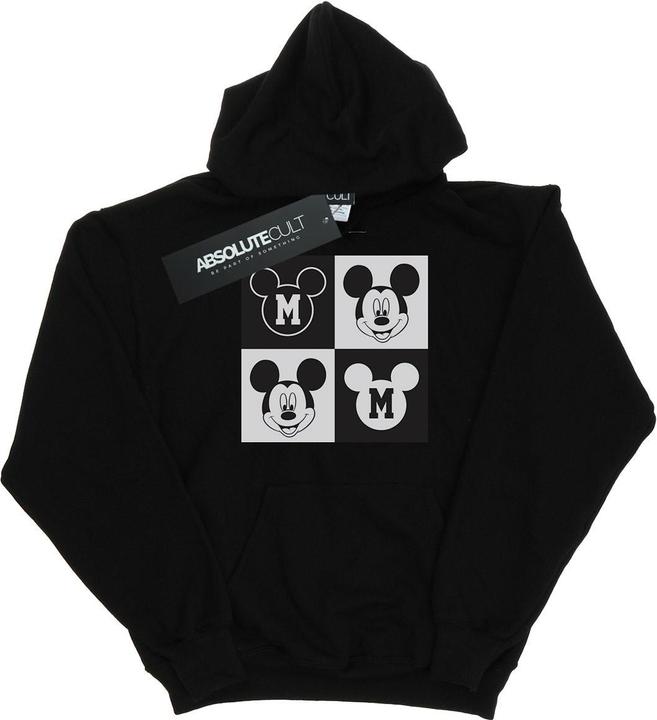 Disney Mickey Mouse Smiling Squares Kapuzenpullover (L)