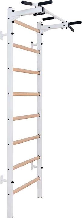Actual product image BenchK Wall bars 222 with multi pull-up bar, rope & rings