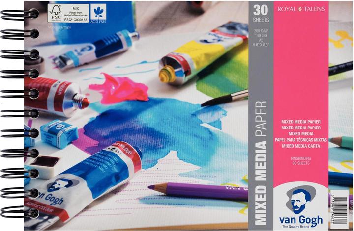 Actual product image Van Gogh mixed media (A5, Plain, Hardcover)