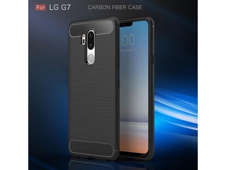 Actual product image Screenguard LG G7 ThinQ Cover Carbon Brushed Soft TPU (G7 ThinQ)