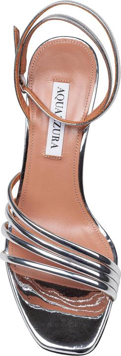 Produktbild Aquazzura Aquazzurra latour 75 sandal in mirror-effect leather color silver (36)