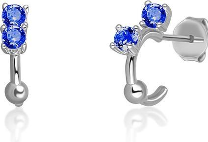 Produktbild JVD Silver circle earrings withue zircons SVLE0701XH2M100