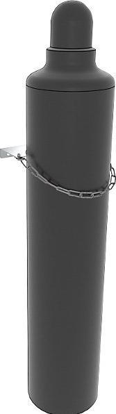 Actual product image eurokraft basic Gas cylinder wall mounting bracket, for max. cylinder-Ø 230 mm, for 1 cylinder.