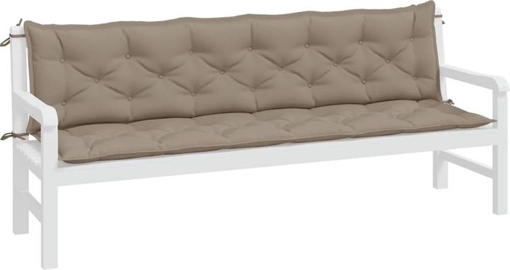 Actual product image VidaXL Garden bench cushions 2 pcs. O x ford fabric (200 x 50 x 7 cm)