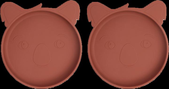 Actual product image Nuuroo 2 Pack Silicone Plate Koala Mahogany