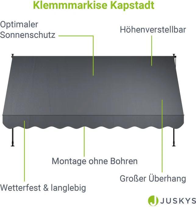Image du produit Juskys Klemmmarkise Kapstadt (3.50 m)