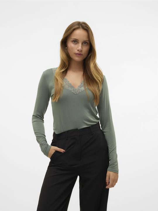 Image du produit Vero Moda Vmrosa Ls V-Neck Lace Top Ga Jrs Noos (XS)