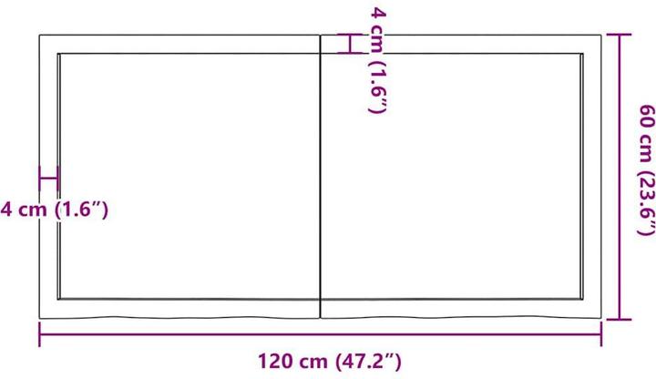 Immagine prodotto VidaXL Oak Nature (120 x 60 x 4 cm)