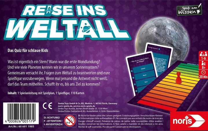 Actual product image Noris Journey into space (German)