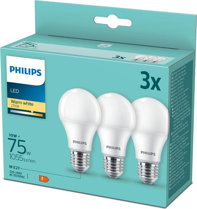Actual product image Philips Pear (E27, 10 W, 1055 lm, 3 x, F)