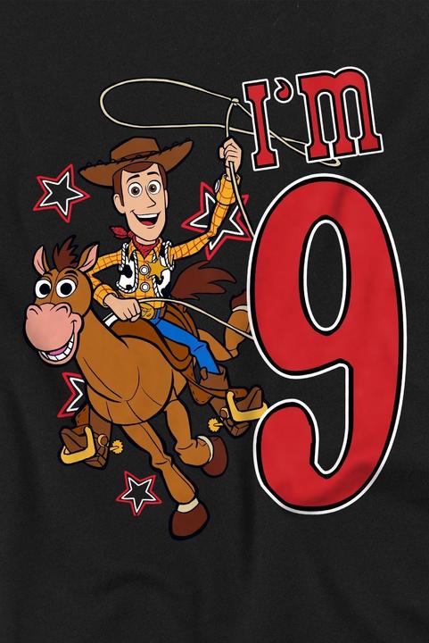 Immagine prodotto Toy Story I'm 9 Maglietta Compleanno Legno Bambini (116)