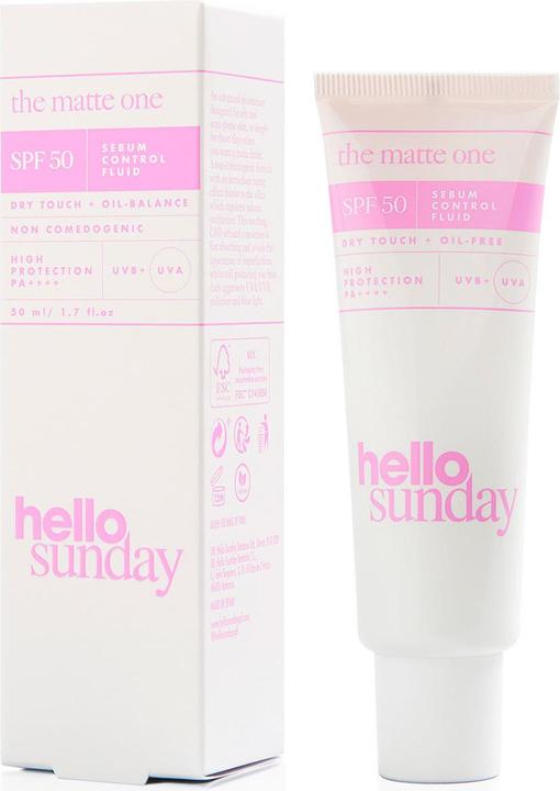 Produktbild Hello sunday the matte one Oil control moisturiser SPF 50 (50 ml, Tagescreme, SPF 50)